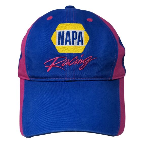 NAPA Racing Ron Capps #28 Martin Truex #56 Blue Pink Strapback Hat Breast Cancer - Picture 1 of 8